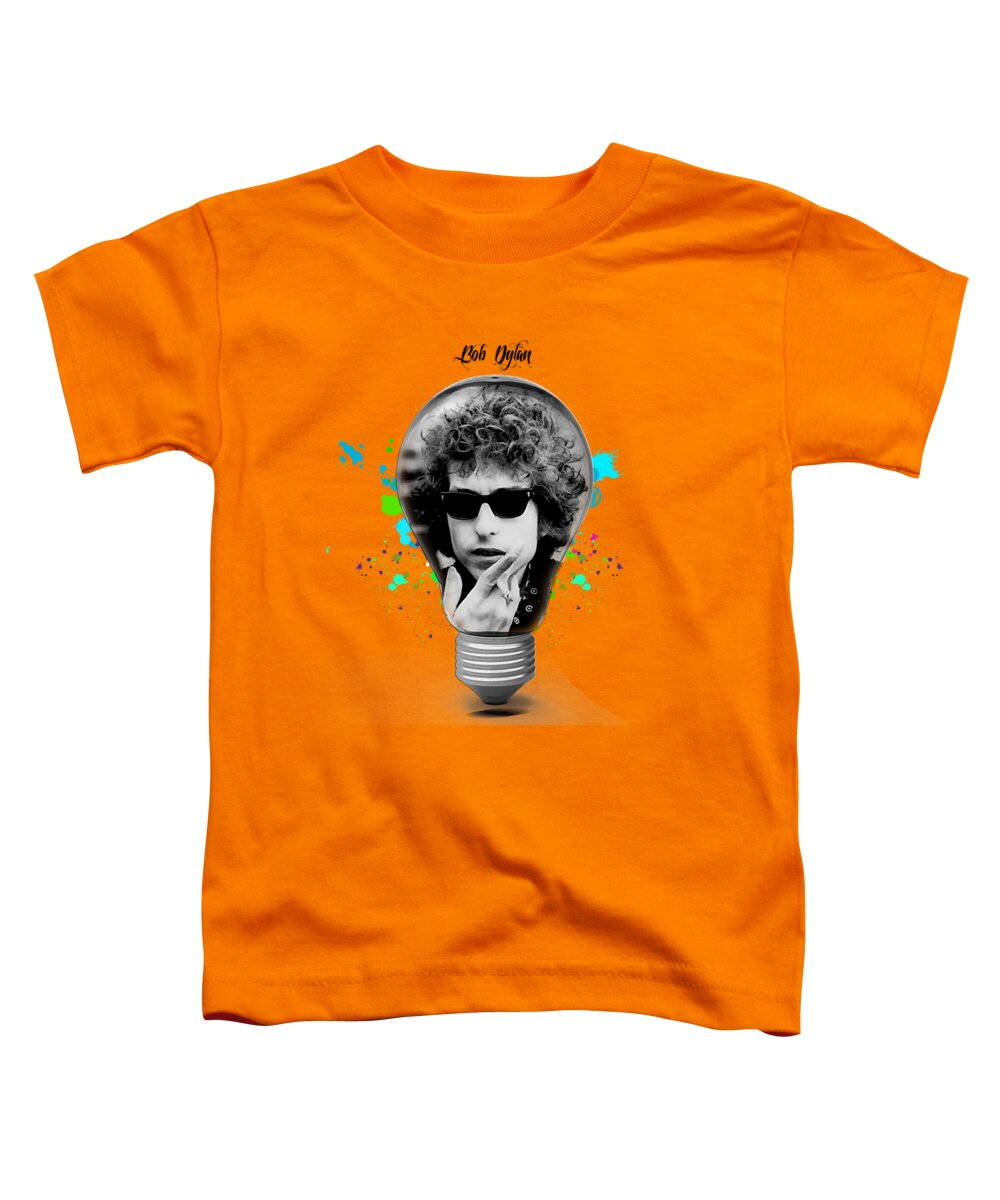 Bob Dylan Toddler T-Shirt featuring the mixed media Bob Dylan Collection #56 by Marvin Blaine