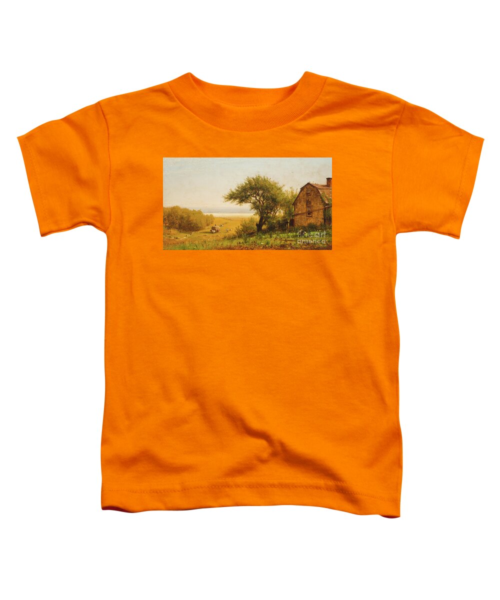  A Home By The Seaside Toddler T-Shirt featuring the painting A Home by the Seaside by Thomas Worthington Whittredge