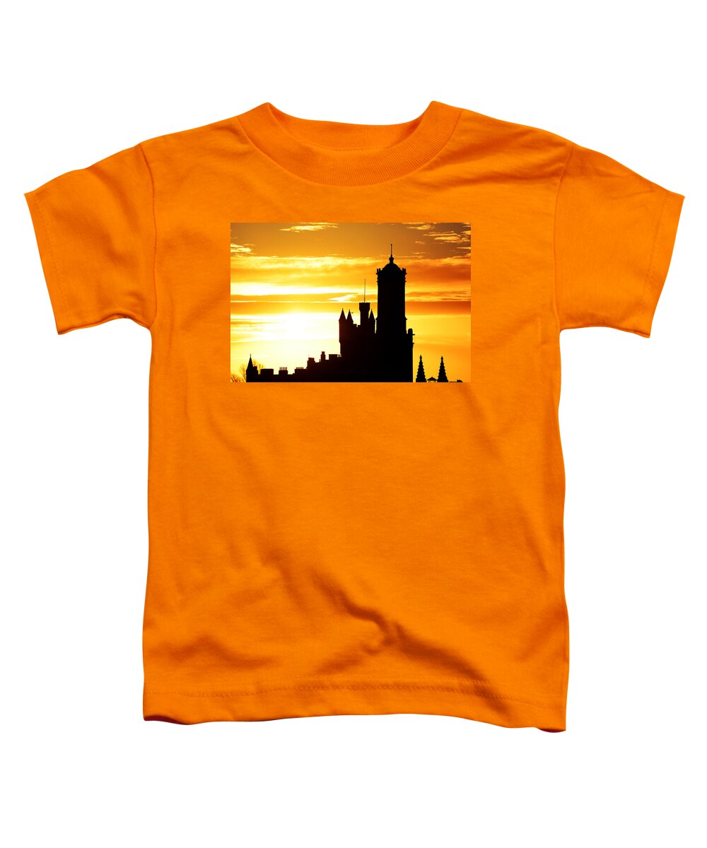 Aberdeen Toddler T-Shirt featuring the photograph Aberdeen Silhouettes - Landscape by Veli Bariskan