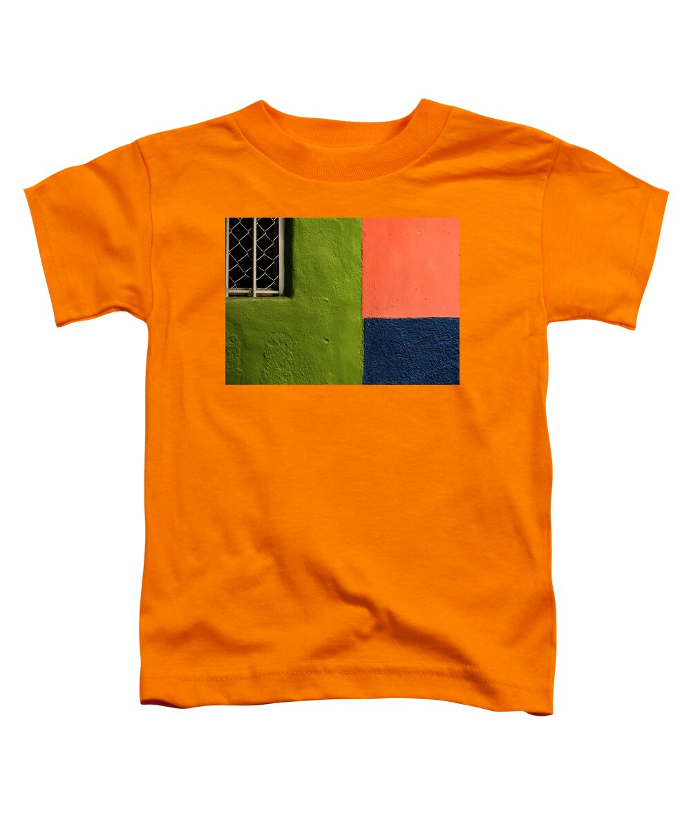 Adobe Toddler T-Shirt featuring the photograph Adobe Walls Green Orange Blue by Doug Matthews