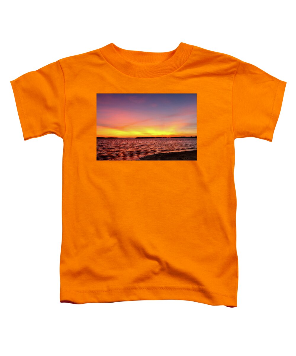 Horizontal Toddler T-Shirt featuring the photograph After Sunset by Doug Long