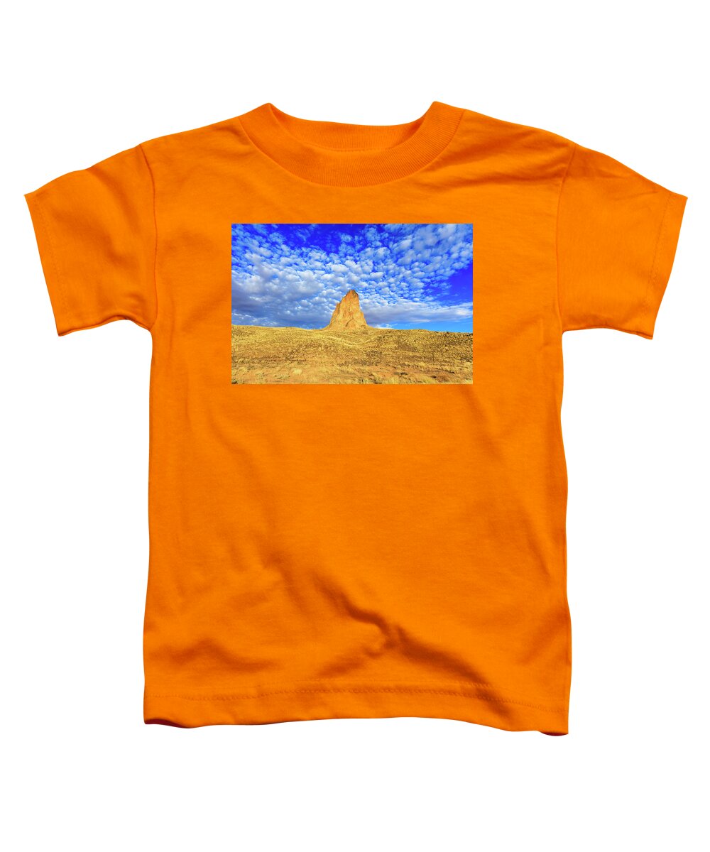 Agathla Peak Toddler T-Shirt featuring the photograph Agathla Peak Clouds by Raul Rodriguez