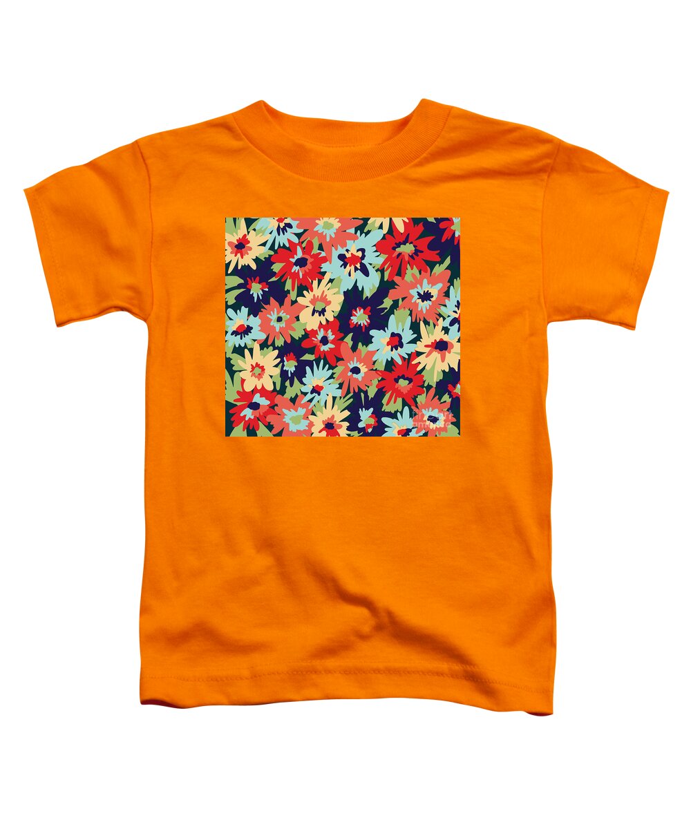 Illustration Toddler T-Shirt featuring the digital art Alexa Floral by Lisa Raymond