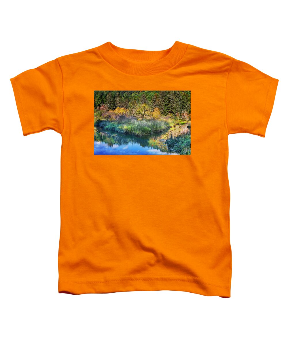 Appalachia Toddler T-Shirt featuring the photograph Along the River by Debra and Dave Vanderlaan