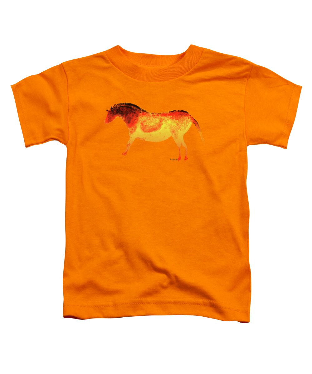 Altamira Cave Toddler T-Shirt featuring the digital art Altamira Horse by Asok Mukhopadhyay