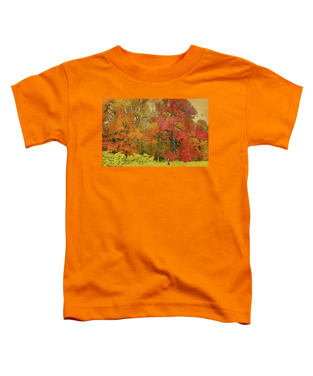 New York Botanical Gardens Toddler T-Shirt featuring the photograph A Walk in Orange by Diana Angstadt