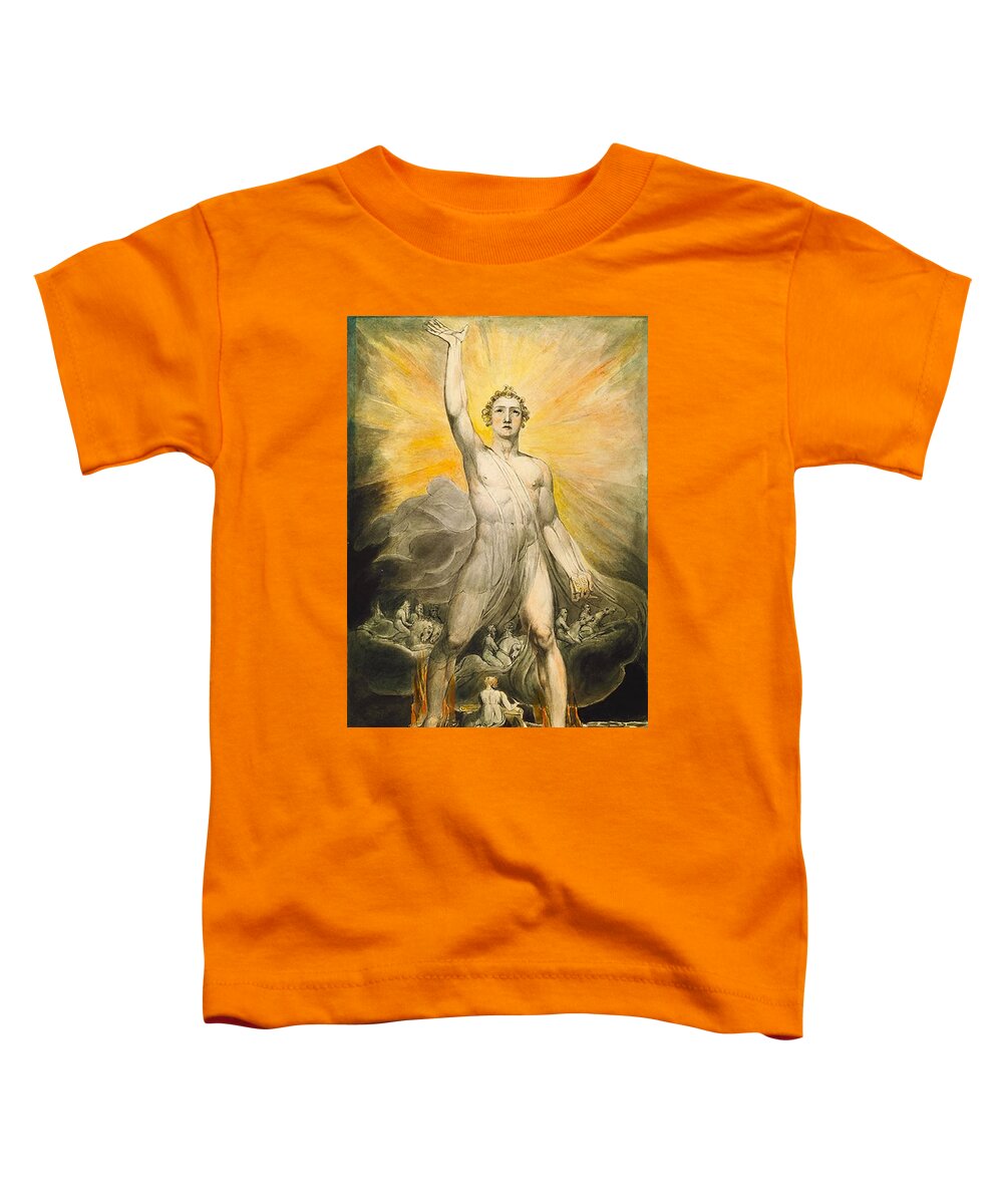 William Blake - Angel Of Revelation Toddler T-Shirt featuring the painting Angel Of Revelation by MotionAge Designs