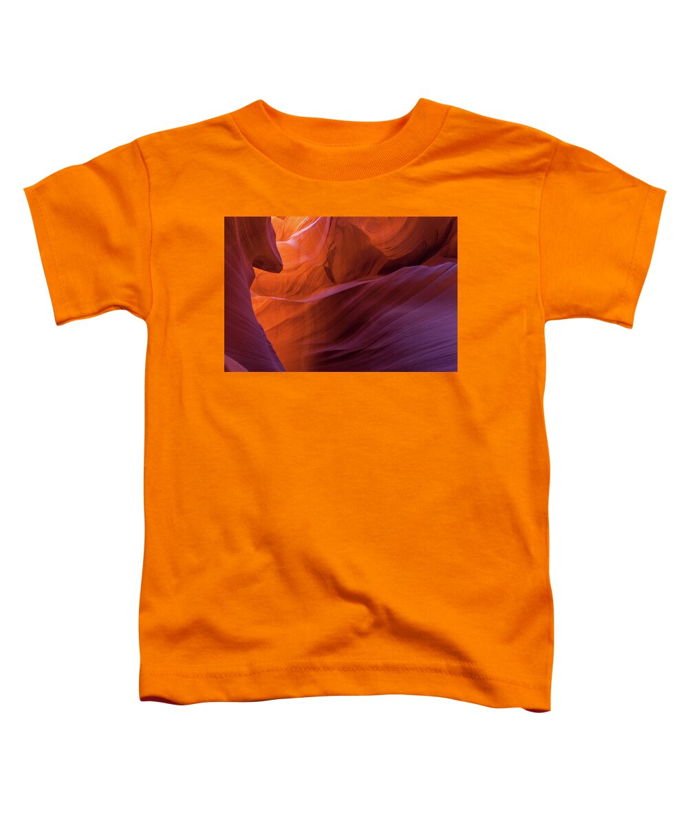 Lower Antelope Canyon Toddler T-Shirt featuring the photograph Antelope Canyon Fire by Lon Dittrick