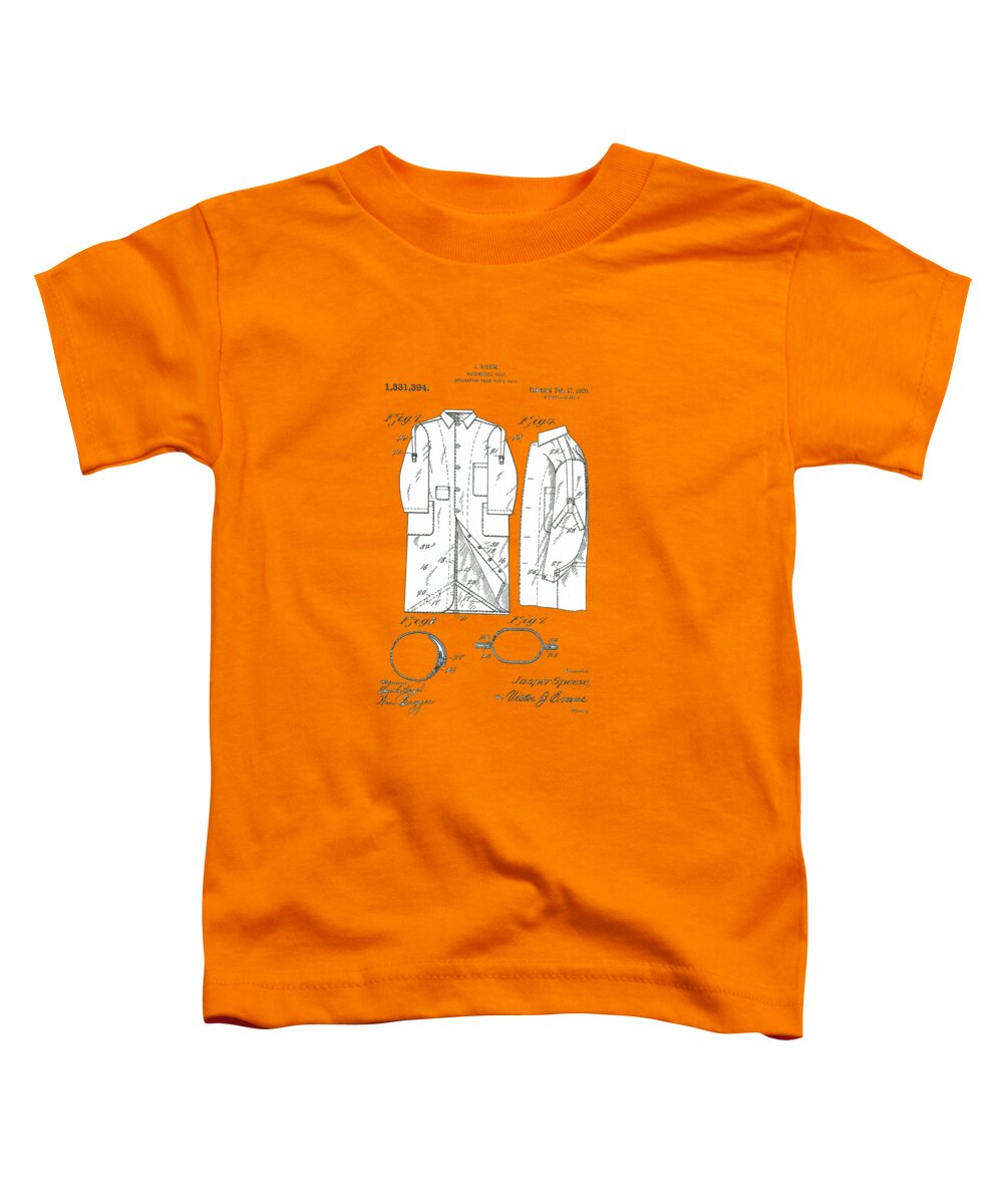 Jasper Speese Toddler T-Shirt featuring the drawing Automobile Coat Patent by Movie Poster Prints