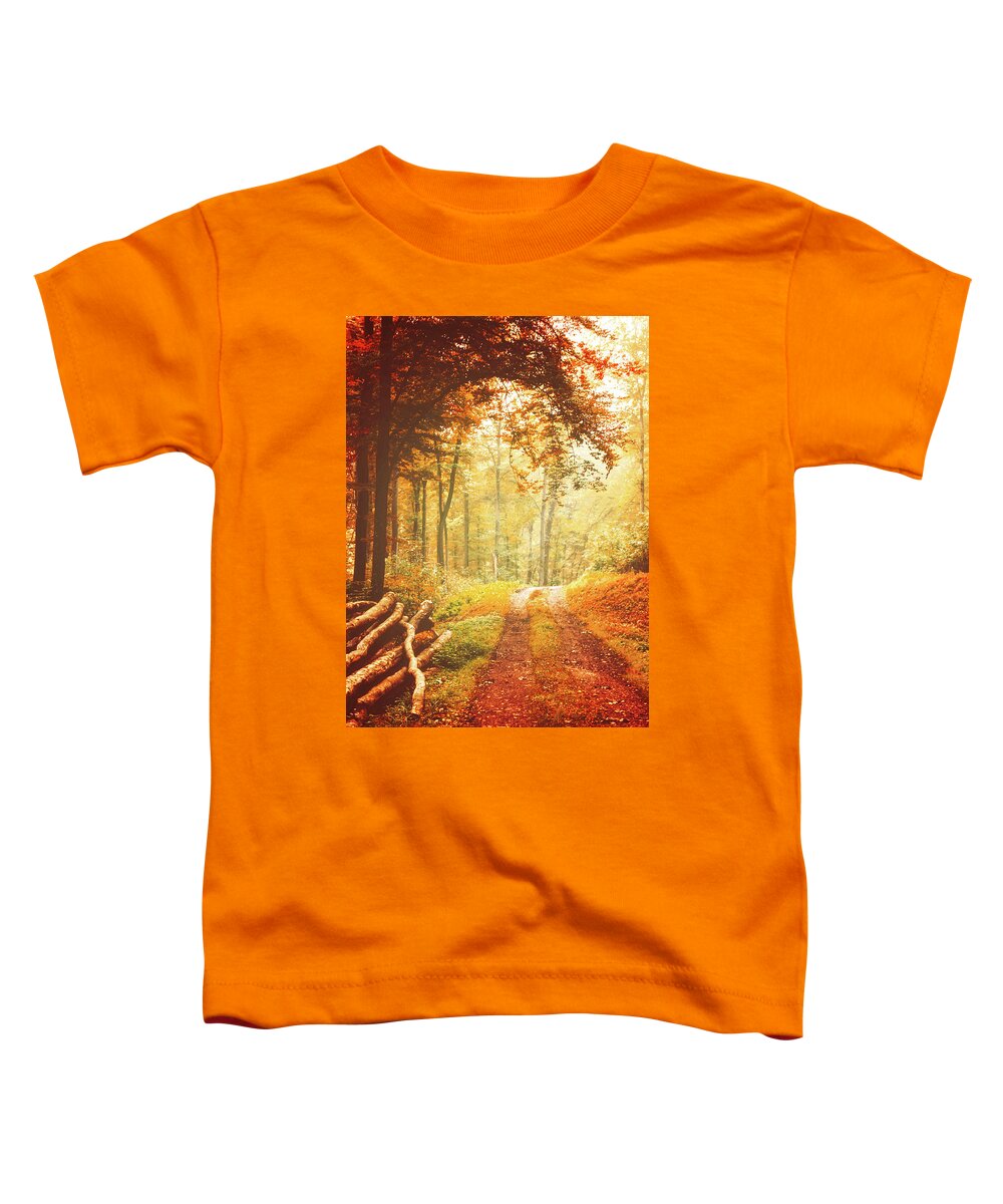 Autumn Toddler T-Shirt featuring the photograph Autumn Lights by Philippe Sainte-Laudy