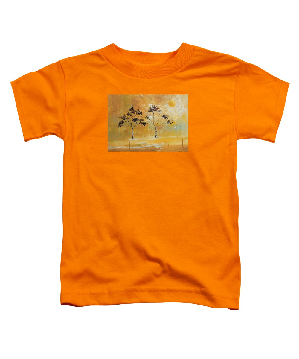 Alicia Maury Prints Toddler T-Shirt featuring the painting Autumn Trees by Alicia Maury
