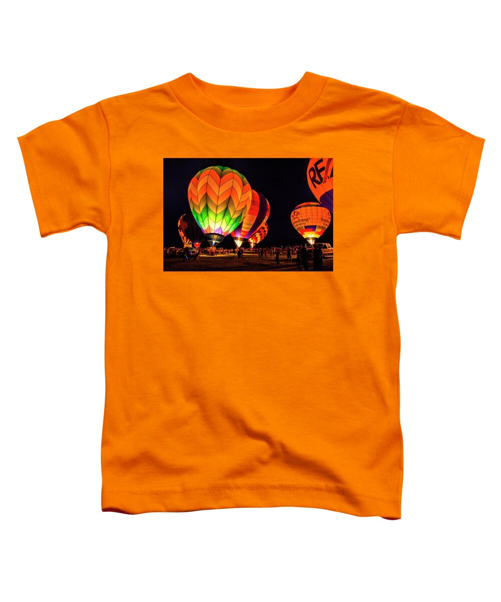 Air Toddler T-Shirt featuring the photograph Balloon Glow II by Diana Powell