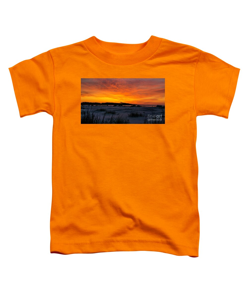 Sunrise Toddler T-Shirt featuring the photograph Beach Sunrise Cherry Grove Point by David Smith