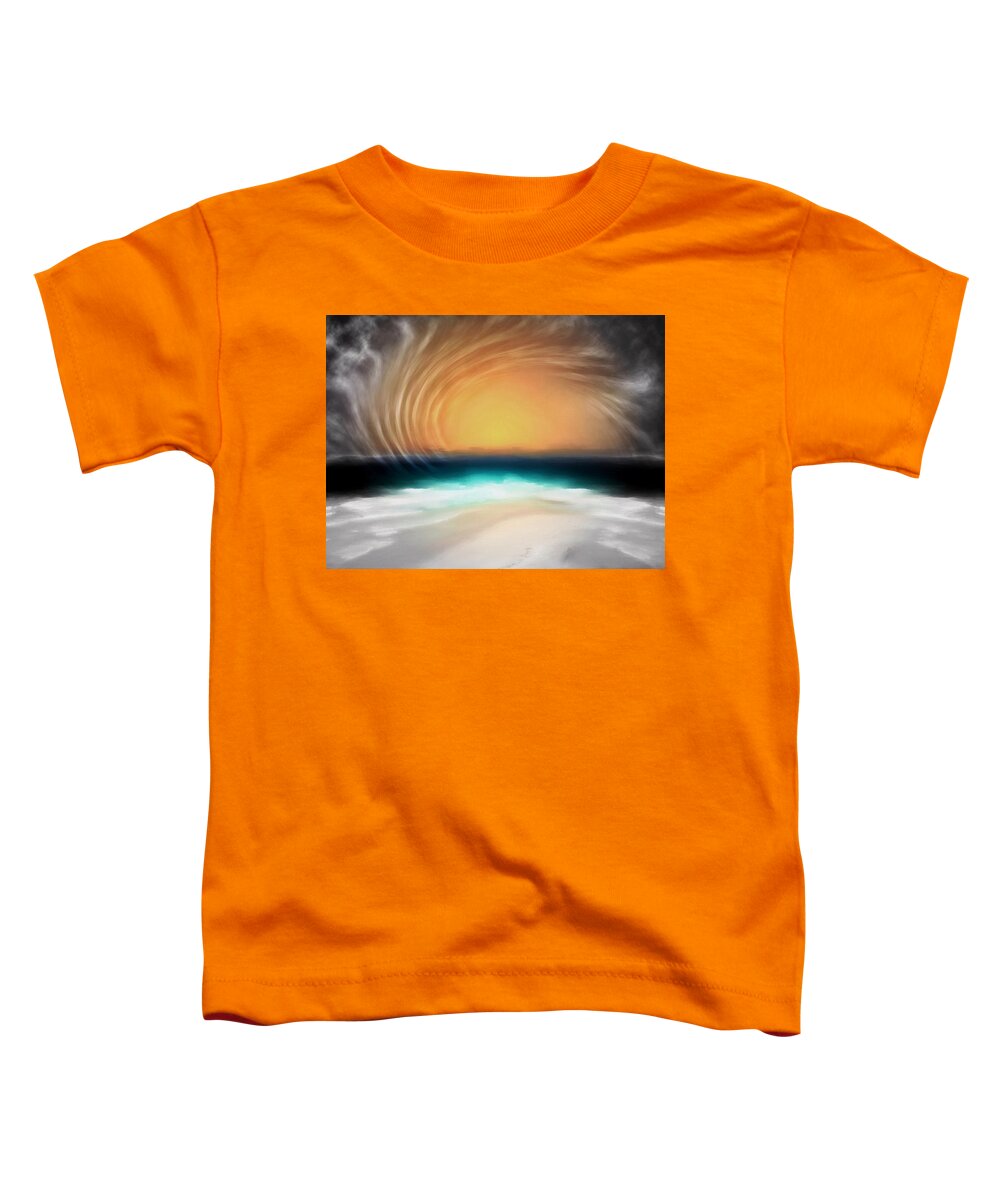 Abstract Toddler T-Shirt featuring the digital art Beyond the Blue Horizon - Series 20 by Don DePaola