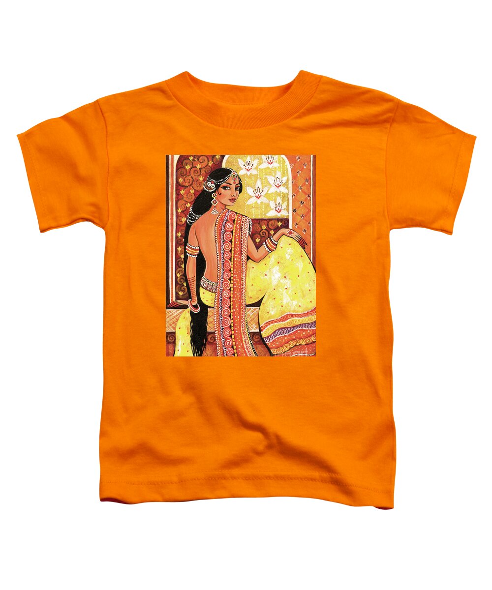 Beautiful Woman Toddler T-Shirt featuring the painting Bharat by Eva Campbell