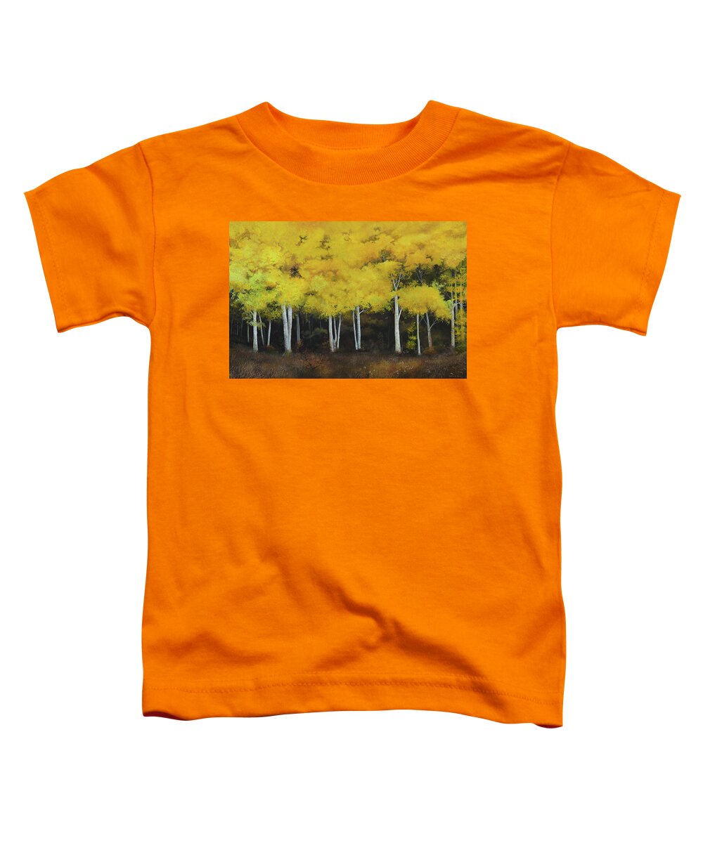 Birches Toddler T-Shirt featuring the painting Birches by Charles Owens