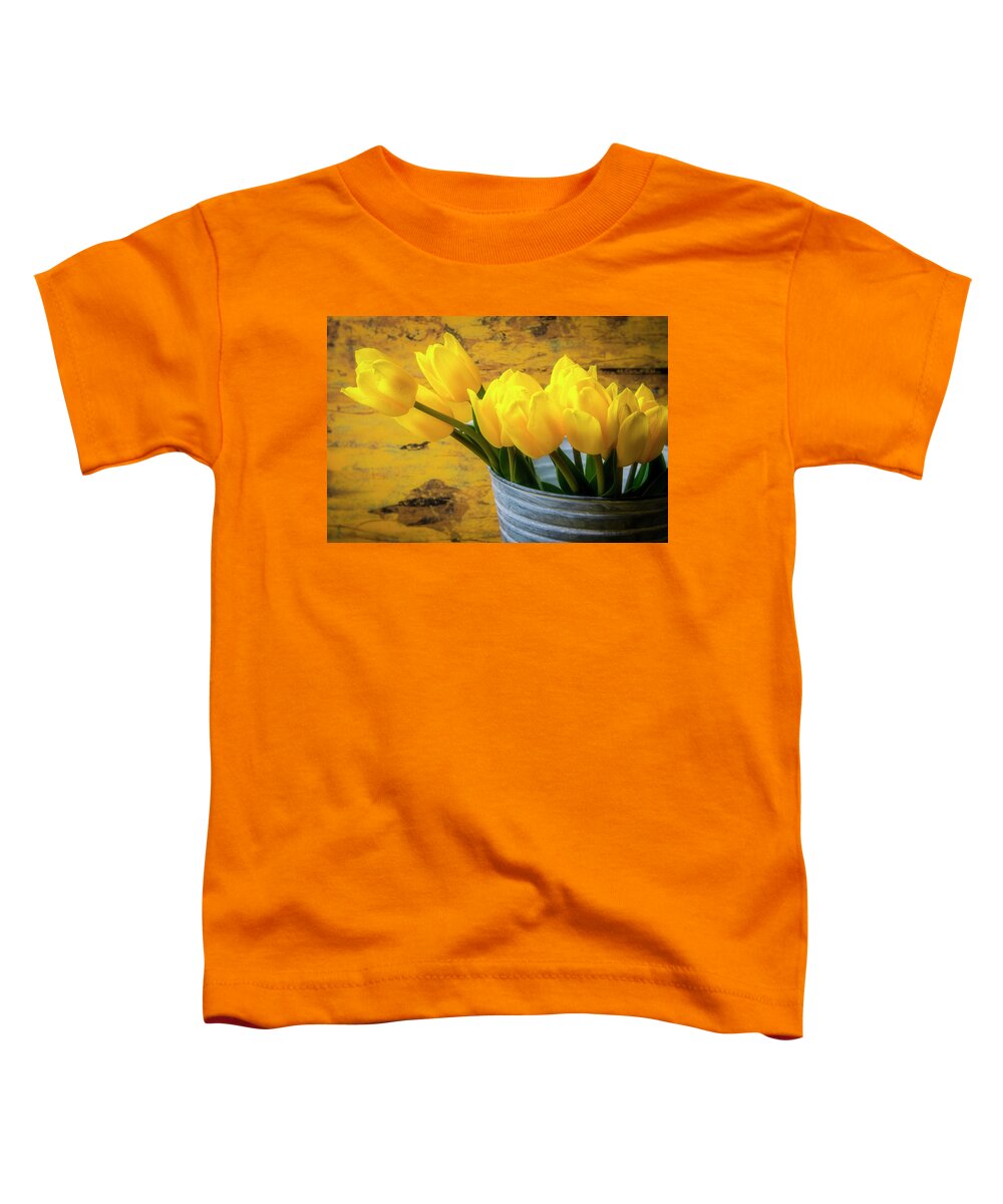 Tulip Toddler T-Shirt featuring the photograph Bucket Of Tulips by Garry Gay