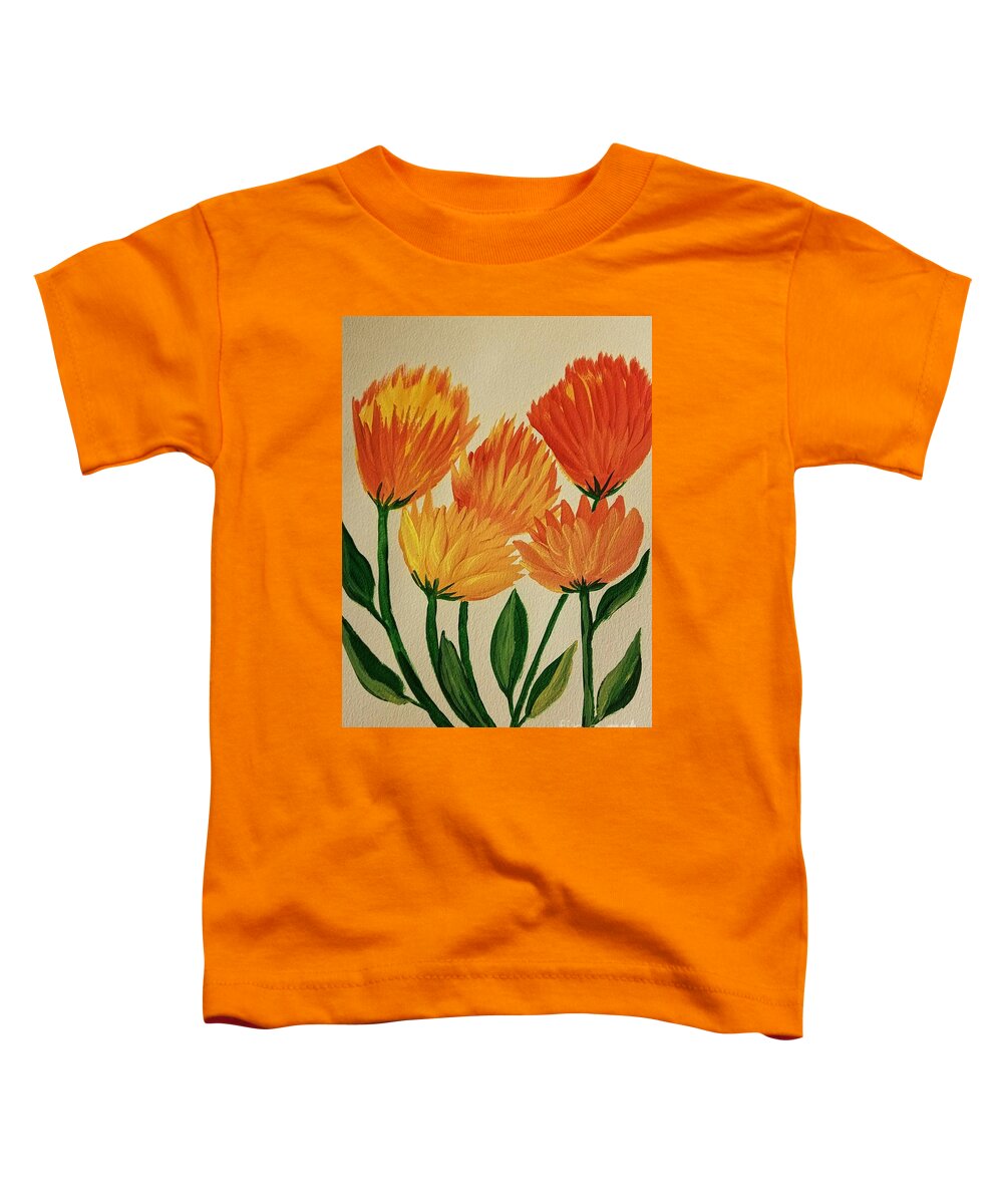 Cheer Toddler T-Shirt featuring the painting Cheer by Maria Urso