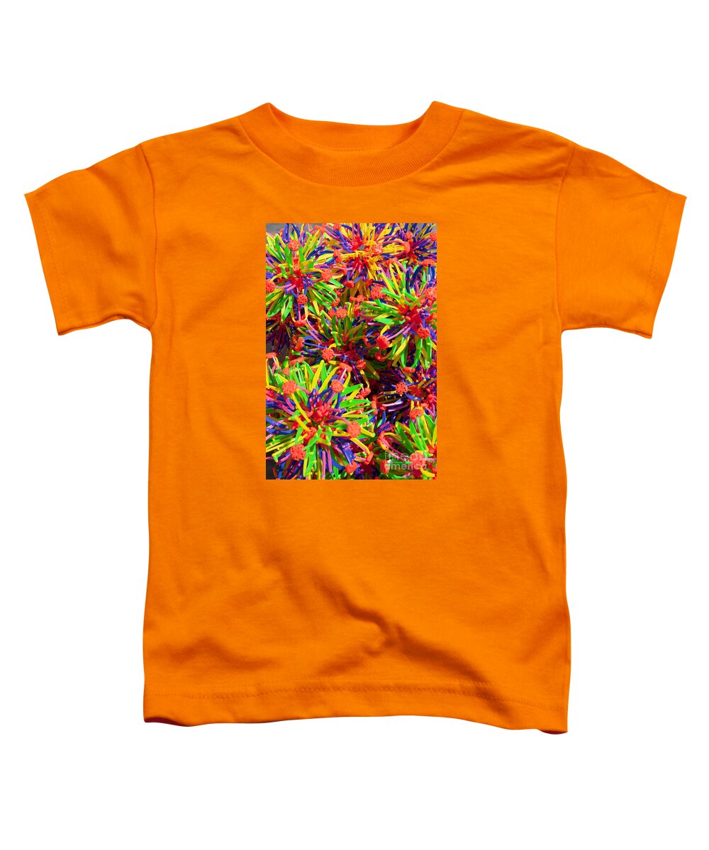 Colorful Toddler T-Shirt featuring the photograph Colorful ball toys by Anthony Totah