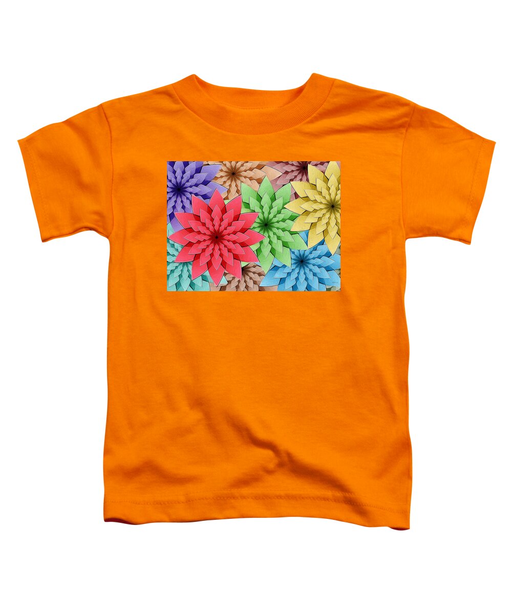 Flowers Toddler T-Shirt featuring the digital art Colorful Flowers by Phil Perkins