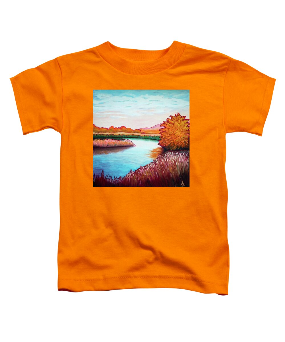 Impressionism Toddler T-Shirt featuring the painting Colors of October by Lilia S