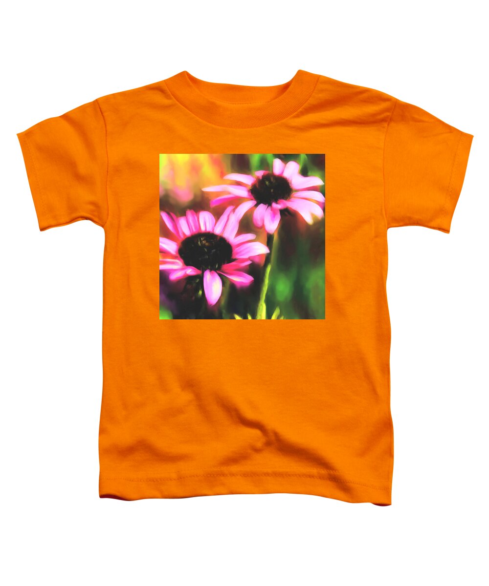 Coneflowers Toddler T-Shirt featuring the digital art Coneflowers by Sand And Chi