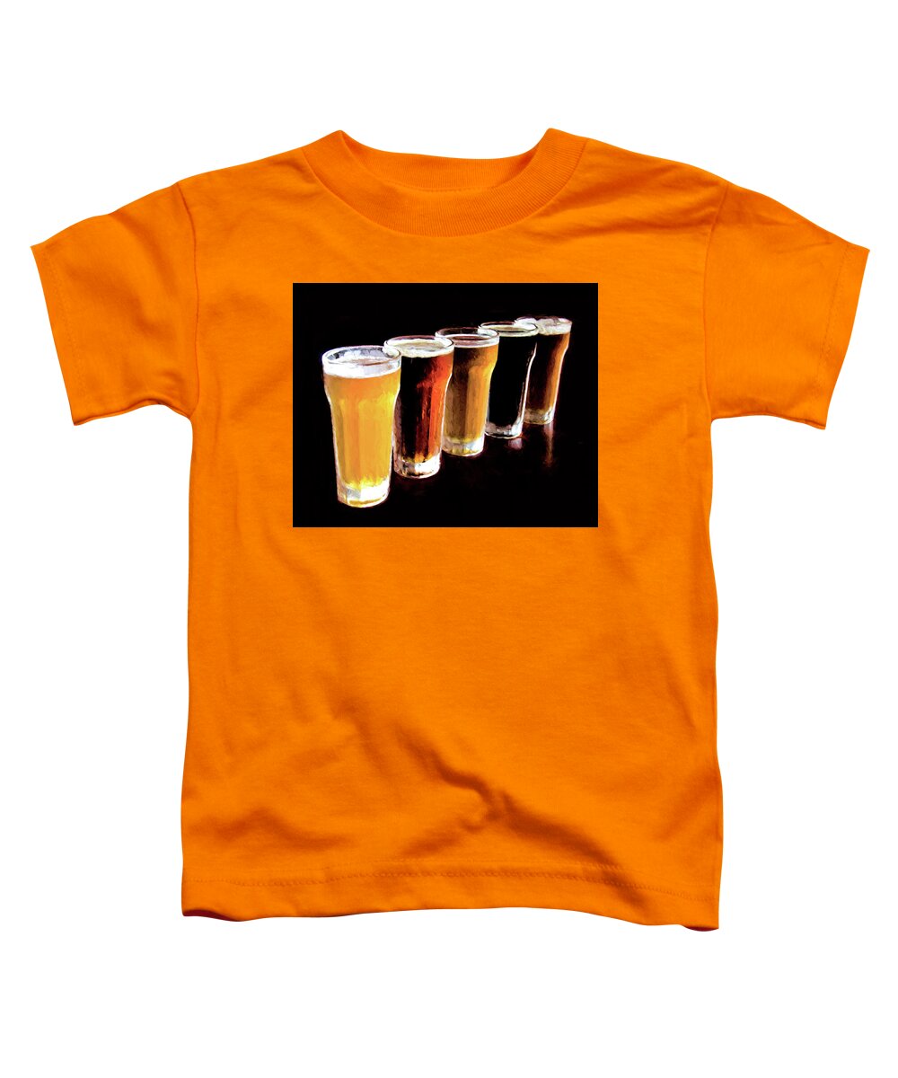United States Toddler T-Shirt featuring the mixed media Craft Beers by Dennis Cox Photo Explorer