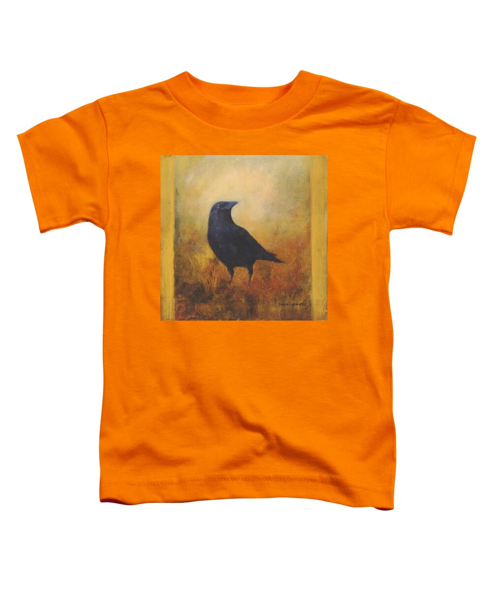 Bird Toddler T-Shirt featuring the painting Crow 25 by David Ladmore