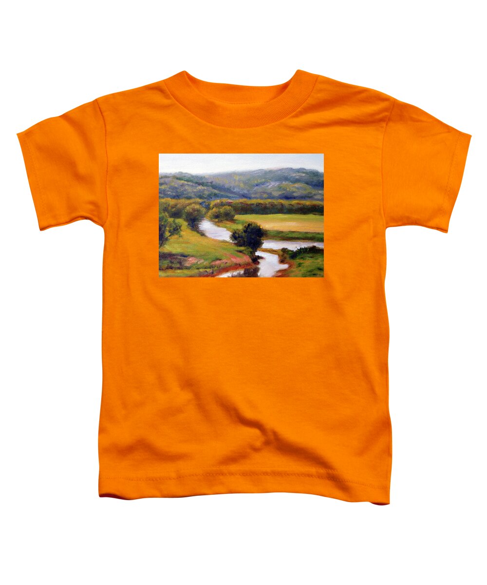 Riverscape Toddler T-Shirt featuring the painting Diversion by Marie Witte