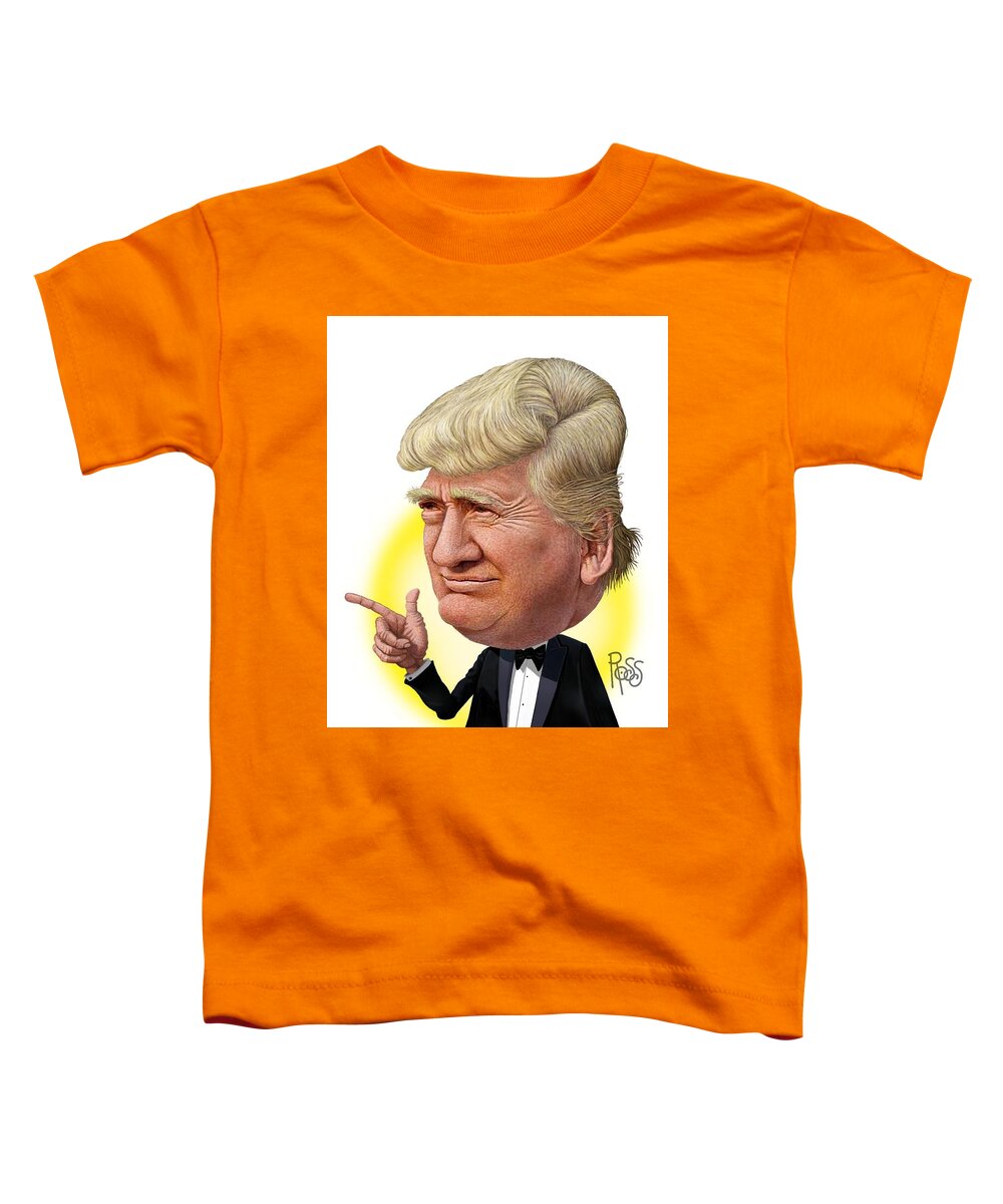 Donald Trump Toddler T-Shirt featuring the digital art Donald Trump by Scott Ross