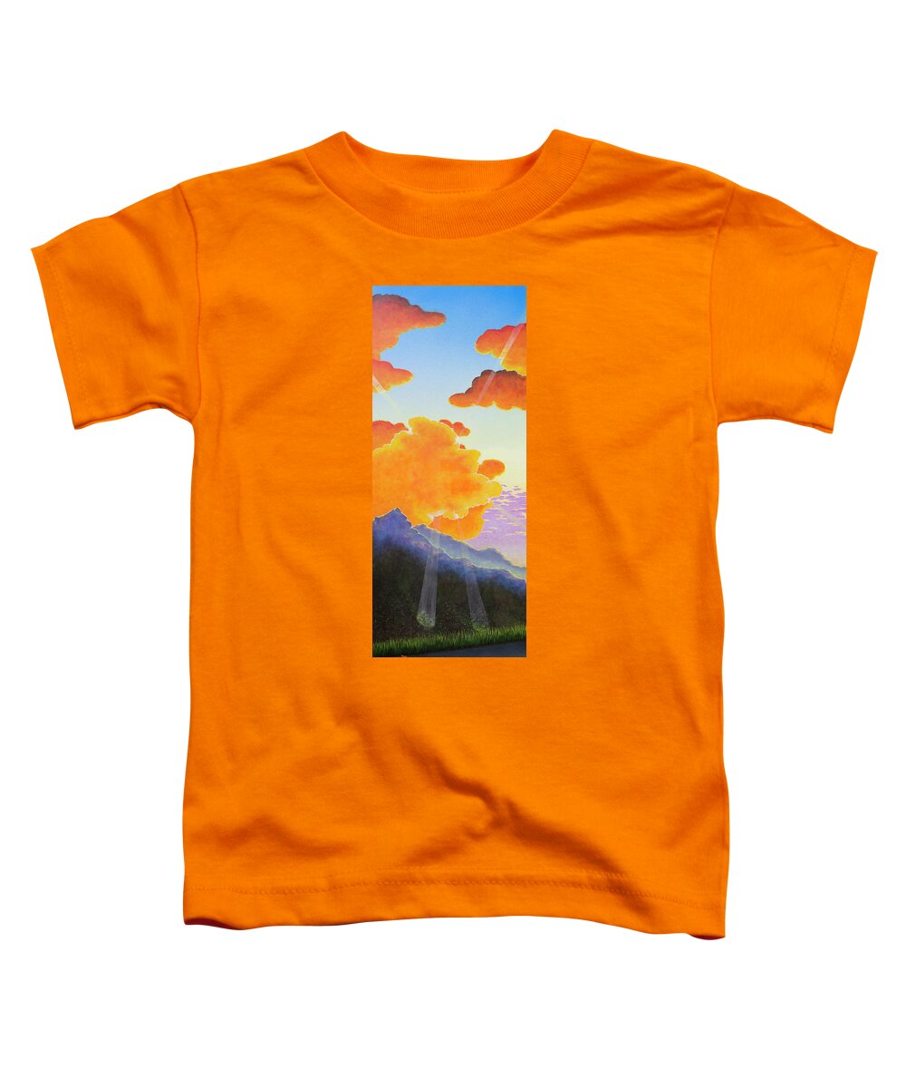 Sunset Toddler T-Shirt featuring the painting Drive By by Jack Malloch