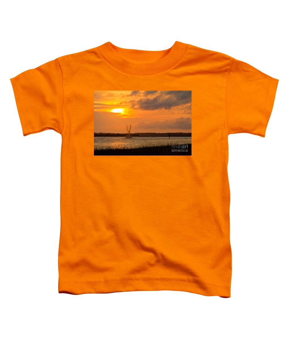 Early Morning Catch Toddler T-Shirt featuring the photograph Early Morning Catch by Jemmy Archer