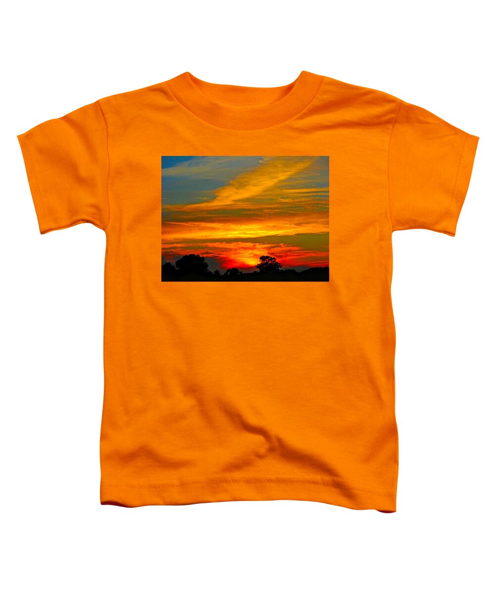 Sunset Toddler T-Shirt featuring the photograph Emerald Sunset by Mark Blauhoefer