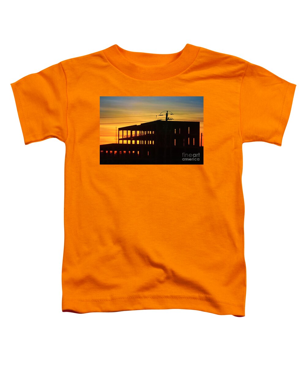 Building Toddler T-Shirt featuring the photograph Empty building silhouette by Yumi Johnson