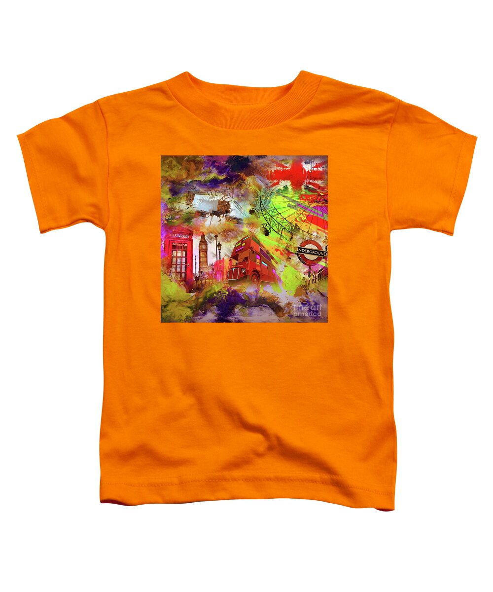 London Toddler T-Shirt featuring the painting England art by Gull G