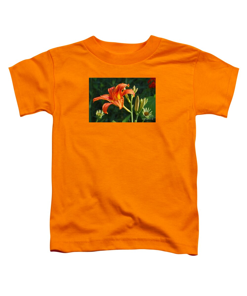 Flower Toddler T-Shirt featuring the photograph First Flower on this Lily Plant by Steve Augustin