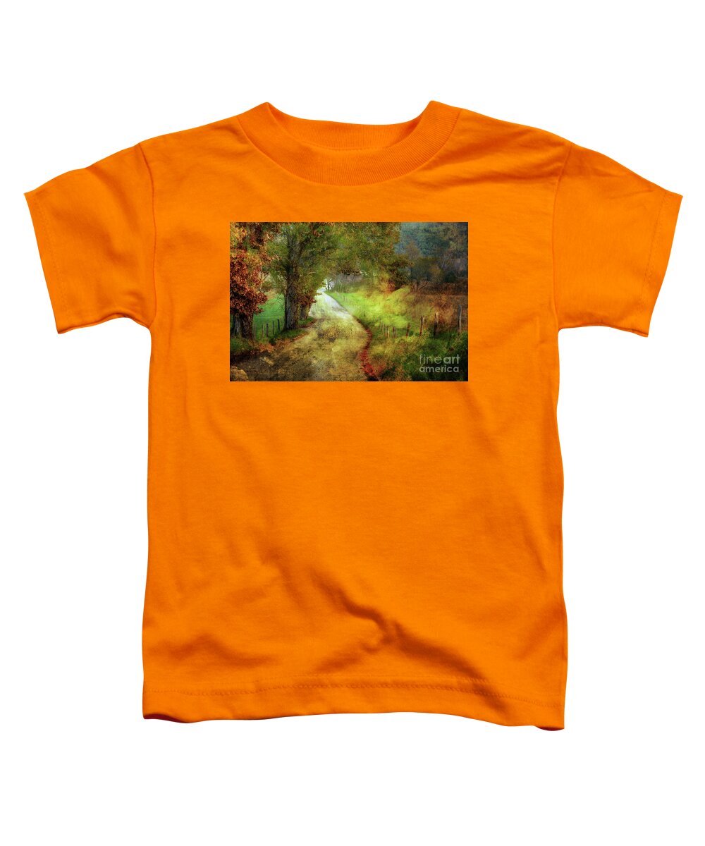 Country Lane Toddler T-Shirt featuring the photograph Following My Vision by Michael Eingle