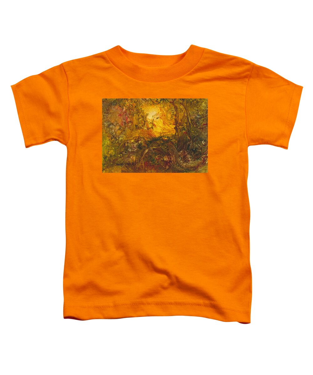 Forest Toddler T-Shirt featuring the painting Forest Light 60 by David Ladmore