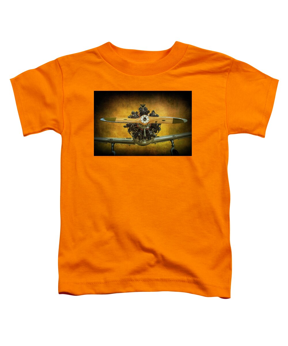 Airplane Toddler T-Shirt featuring the photograph Front End of a Fairchild PT-23 Cornell Monoplane Trainer by Randall Nyhof