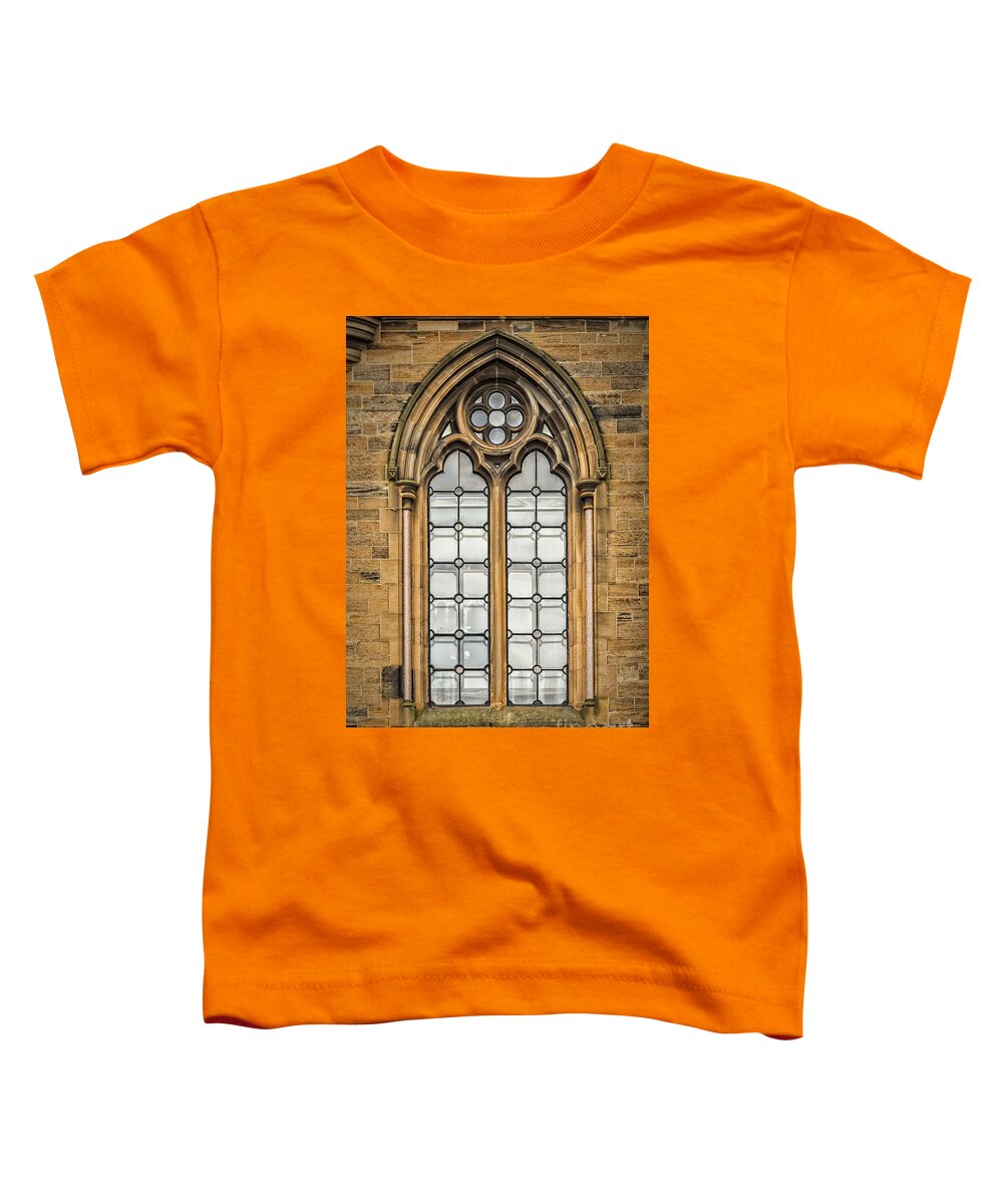 Window Toddler T-Shirt featuring the photograph Glasgow Unversity Arch Window by Antony McAulay