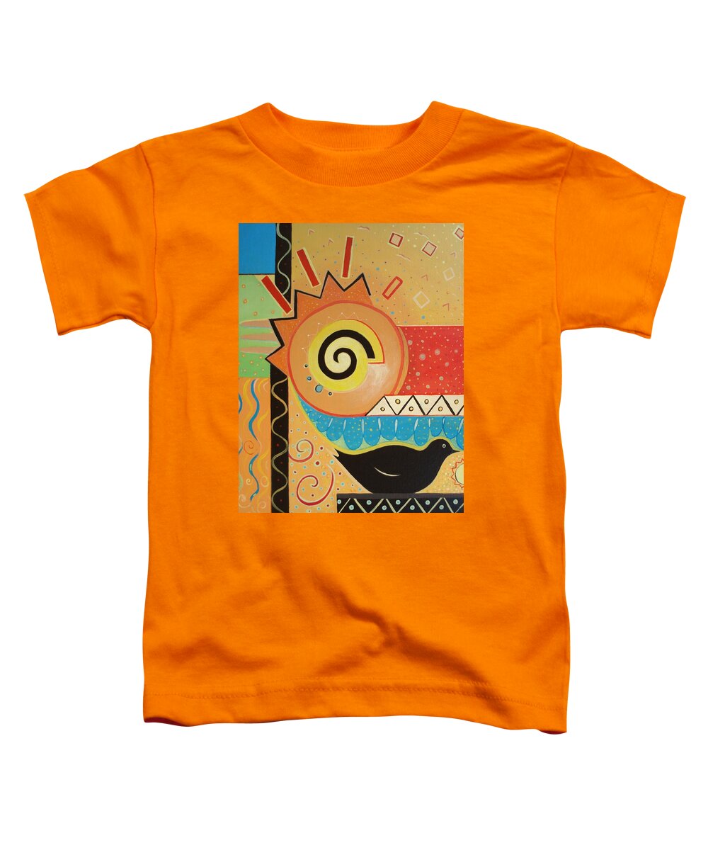 Rise And Shine Toddler T-Shirt featuring the painting Good Morning by Helena Tiainen