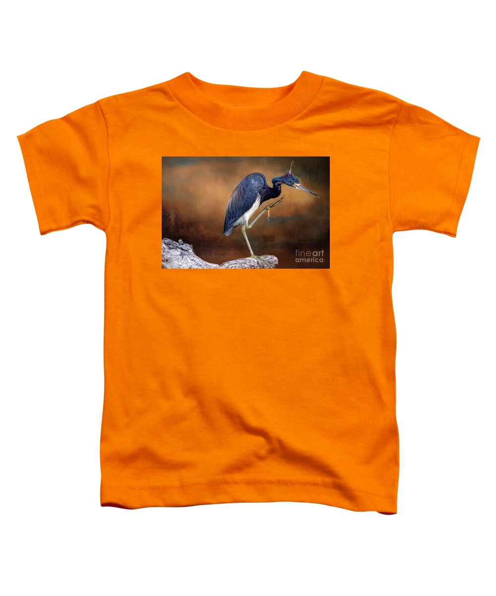 Birds Toddler T-Shirt featuring the photograph Gotta Scratch That Itch by DB Hayes