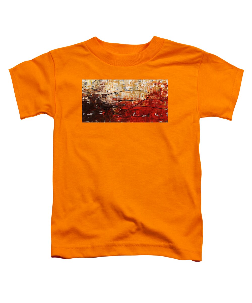 Abstract Art Toddler T-Shirt featuring the painting Grand Vision by Carmen Guedez