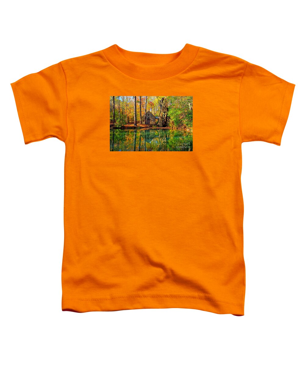 Fall Toddler T-Shirt featuring the photograph Grist Mill by Geraldine DeBoer