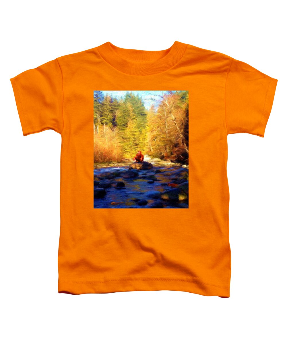 Big Foot Toddler T-Shirt featuring the digital art Harry's Bath by Caito Junqueira