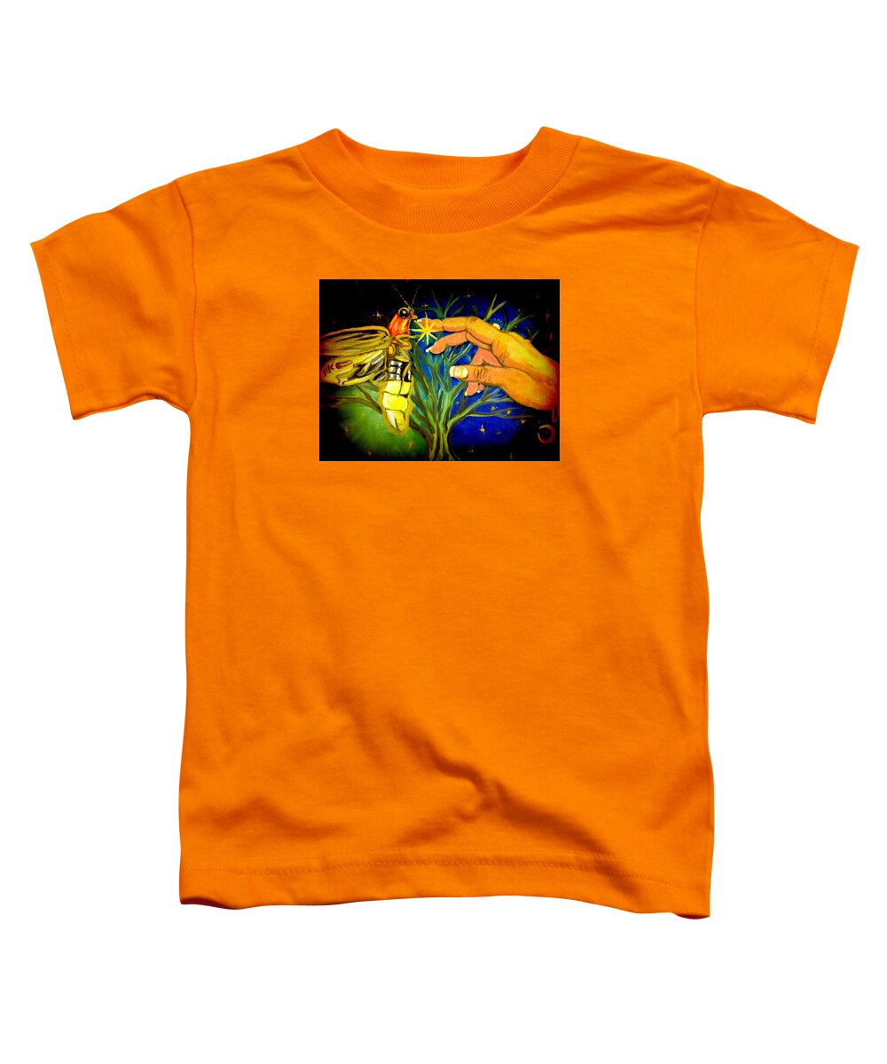 Firefly Toddler T-Shirt featuring the painting Illumination by Alexandria Weaselwise Busen