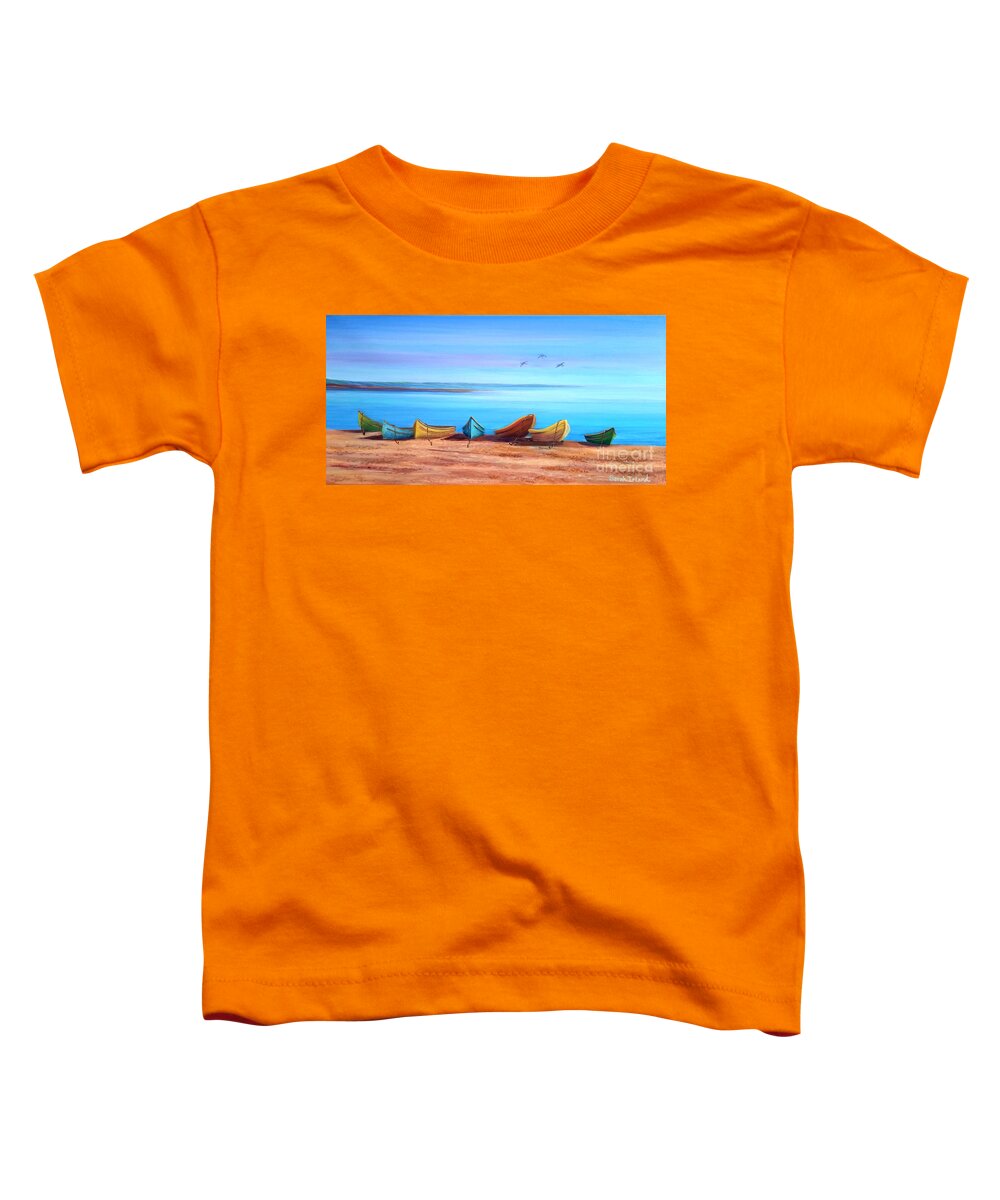 In Toddler T-Shirt featuring the painting In With the Tide by Sarah Irland