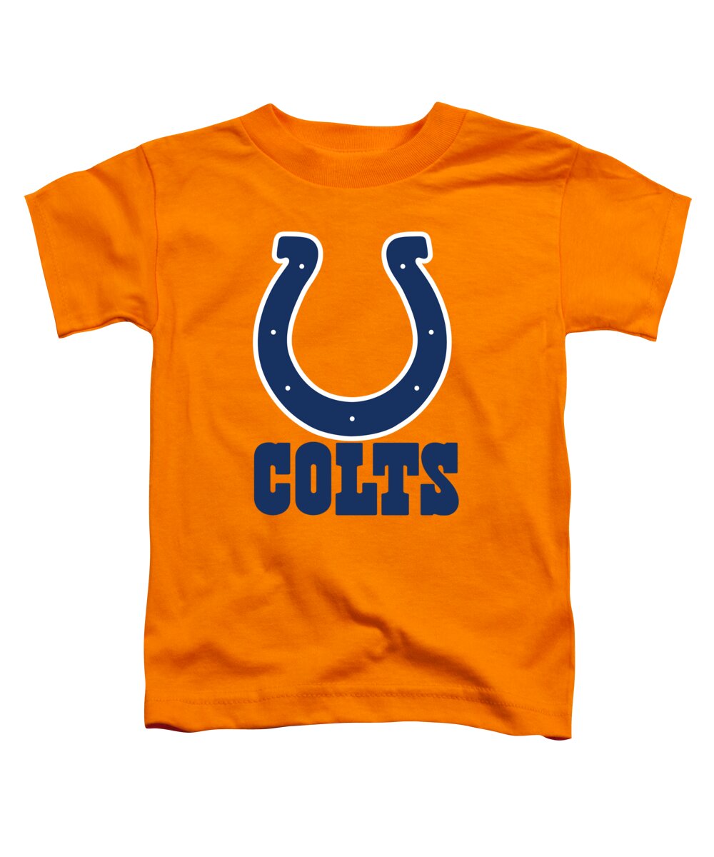 Indianapolis Colts Toddler T-Shirt featuring the mixed media Indianapolis Colts on an abraded steel texture by Movie Poster Prints