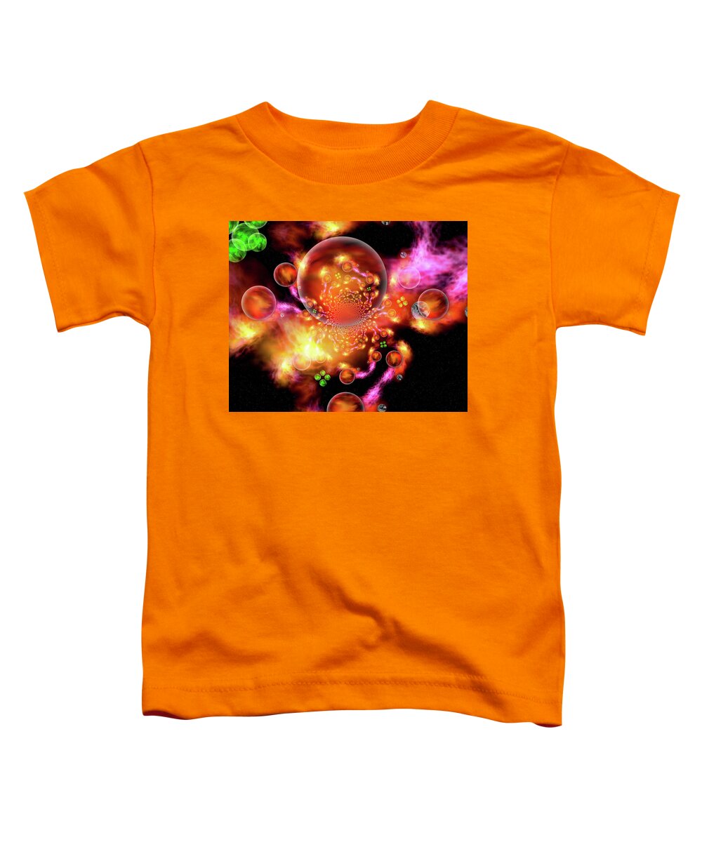 Stellar Nursery Toddler T-Shirt featuring the digital art It's A Wacky Inter-Dimensional Stellar Nursery by Rolando Burbon
