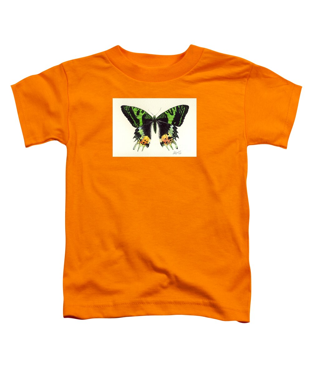 Butterfly Toddler T-Shirt featuring the painting Jamaican Jewel by Lynn Quinn